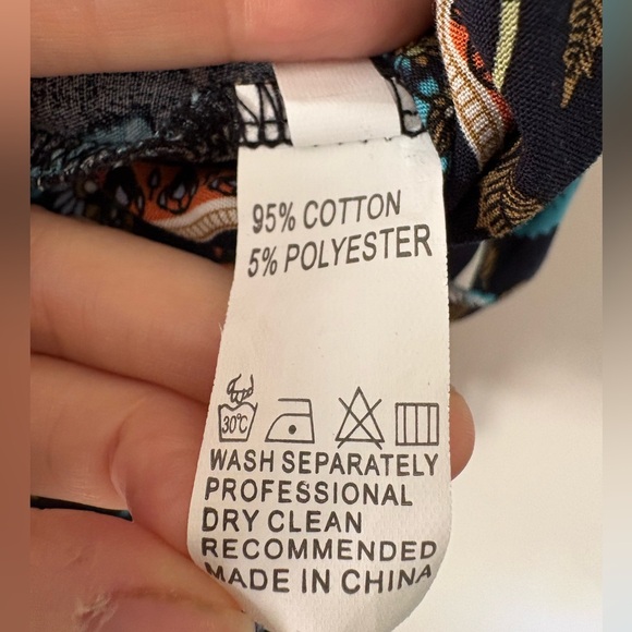 Boho Blue Floral Strappy Ruffle Hem Summer Mini Sundress S Coastal Dainty Beach - Picture 8 of 9